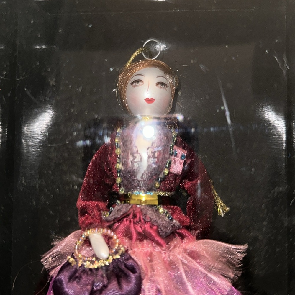 Ladies with Elegance Collection Glass Ornament. - Picture 2 of 4